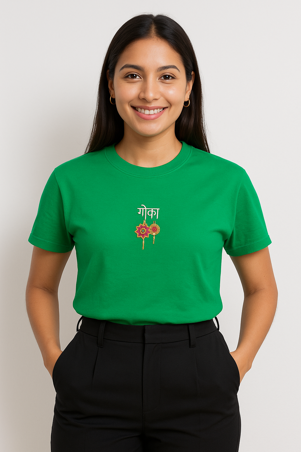 T-Shirt NAMASTE ROOTS GREEN
