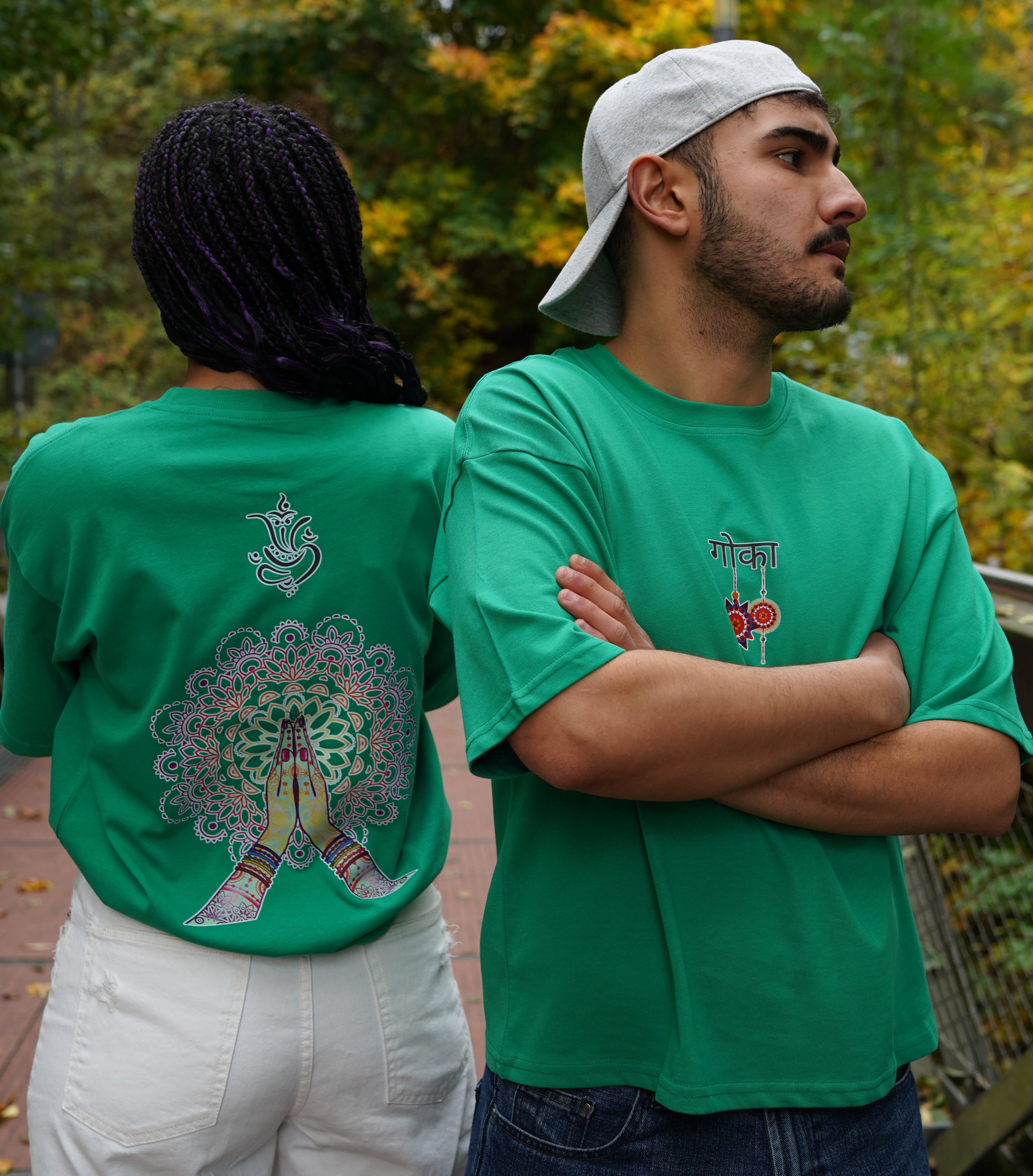 T-Shirt NAMASTE ROOTS GREEN