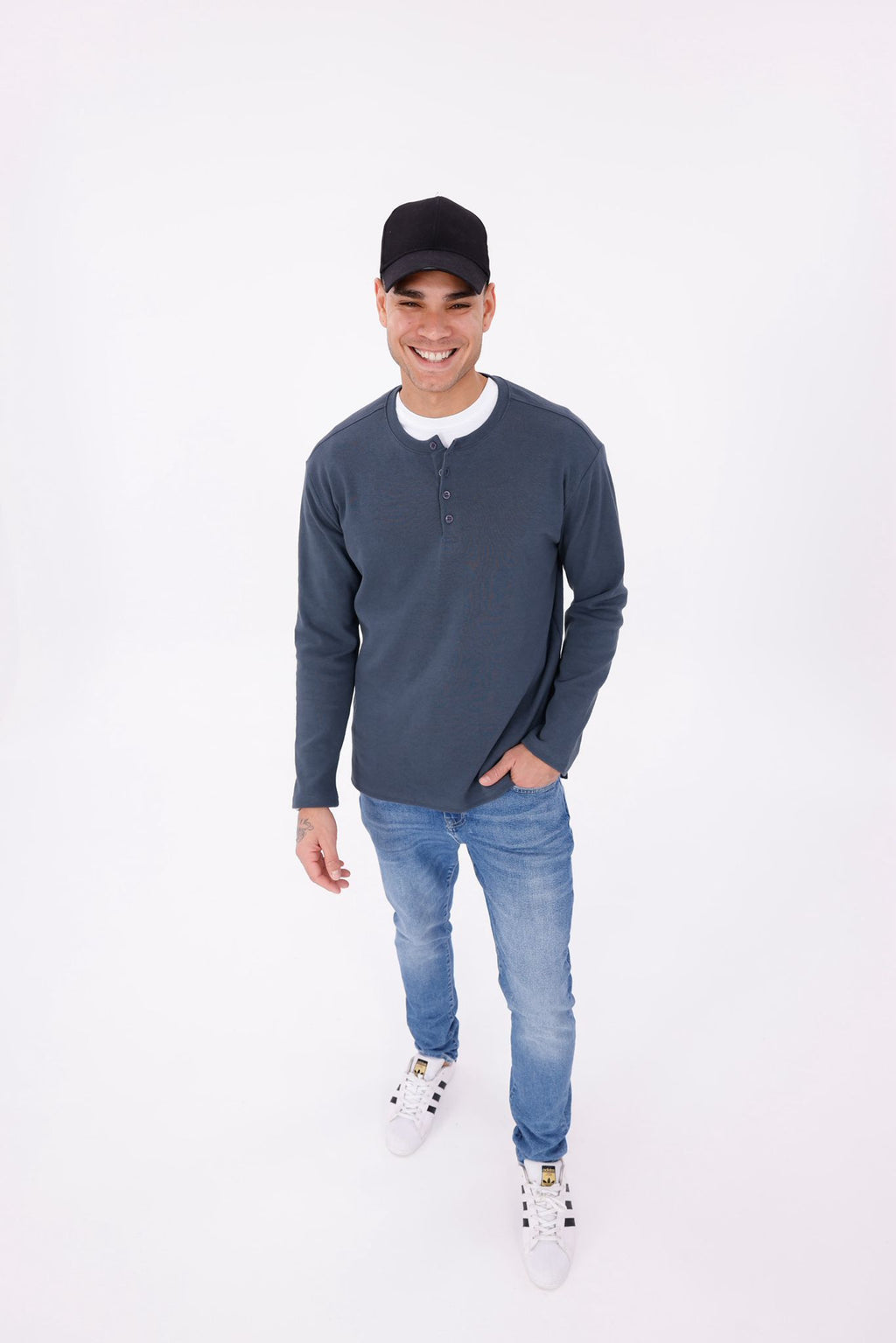 GOKA Langarmshirts mit Knöpfe