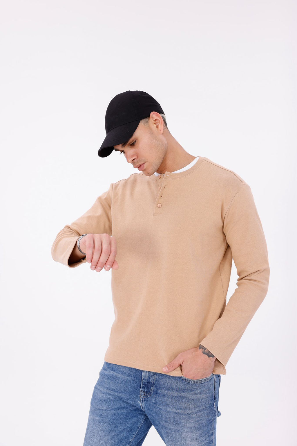 GOKA Langarmshirts mit Knöpfe