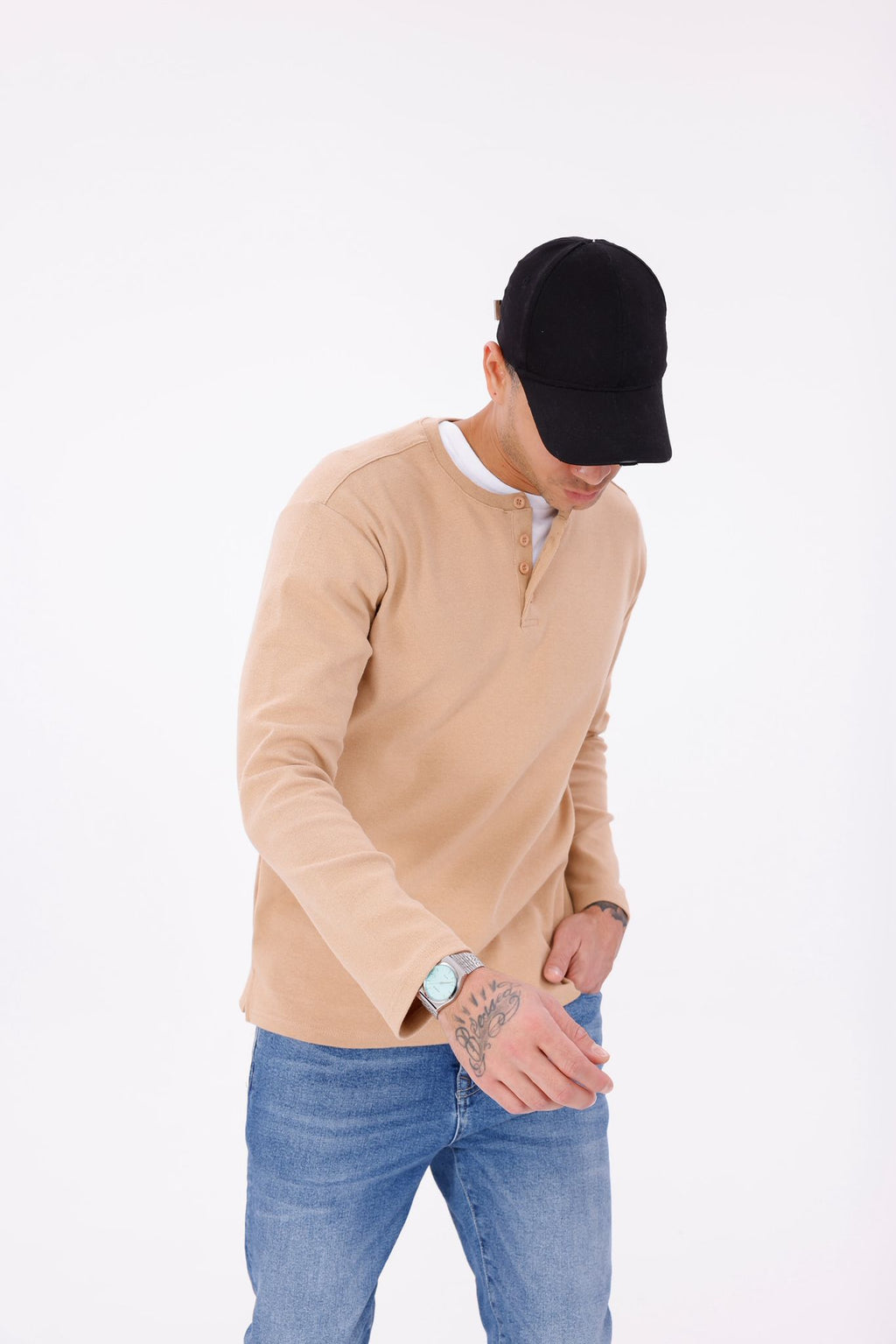 GOKA Langarmshirts mit Knöpfe