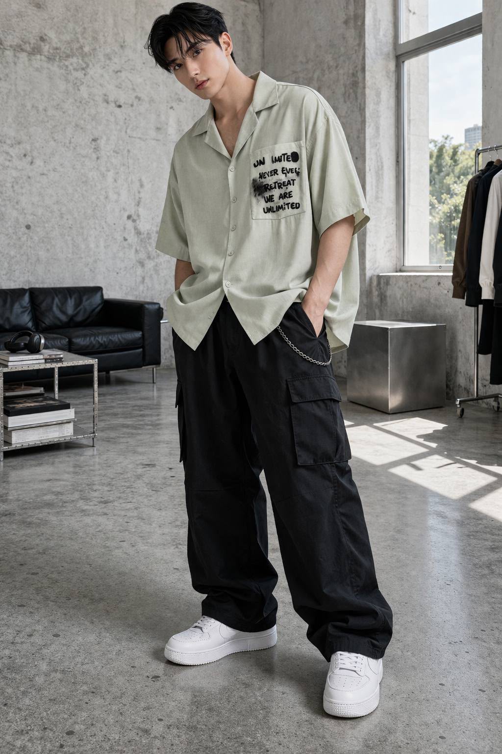 RIVIERA MINT OVERSIZE SHIRT