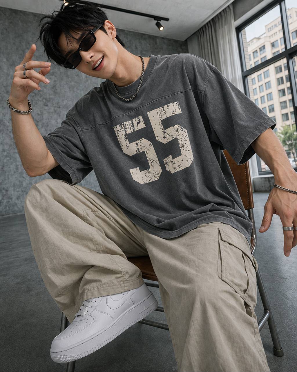 GRAPHITE 55 OVERSIZE TSHIRT